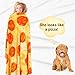 Bnuitland 72 Inch Pizza Funny Blanket with Pillow Cover (18×18