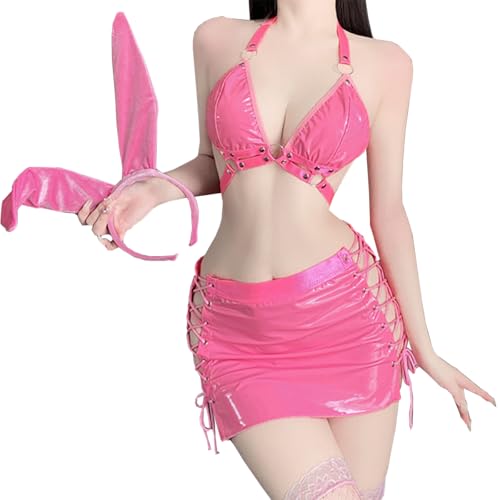 Lingerie Y2k latex métallisé pour vos soirées costumées d'Halloween