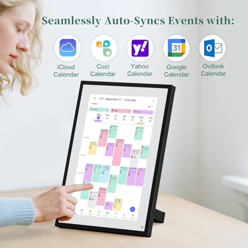Image of Smart Digital Calendar, 10.1 inch HD Smart Touch Screen Home Interactive Electronic Calendar WiFi Planner,Meal Schedule, Duty Chart,Achievement Rewards- Built-in Digital Photo Frame Function