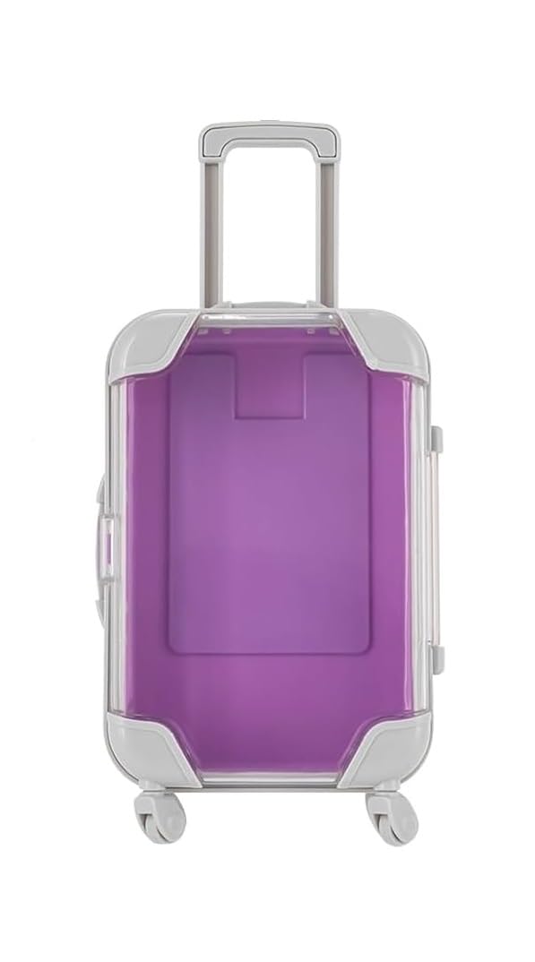 DROPOSALE Mini Luggage Case,Pink Mini Trolley Suitcase Candy Box for Lashes and Candy Doll Travel Storage Box Holder Organizer for Women Girls for Travel Pack of 1 (Unique)-image-26