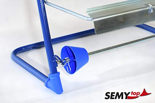 SemyTop ST-88522 Kitchen Roll Dispenser, Wall Mounted, Metal, Blue, 48 cm x 25.5 cm x 6.5 cm - Image 3