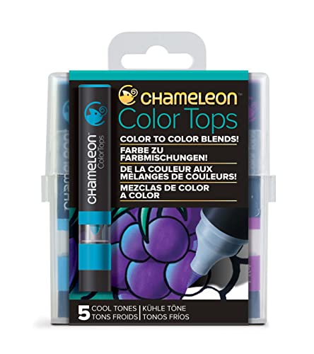 Chameleon Art Products - 5 Color Tops Pour Marqueurs à Dégradés - Accessoires De Mélange De Couleurs, Tons Primaires - 4