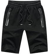 ZOXOZ Mens Gym Shorts Casual Sports Joggers Shorts Zip Pockets