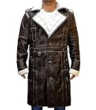Elder Maxson Fallout 4 Battle Shearling Brown Coat | Faux Leather Long Trench Coat