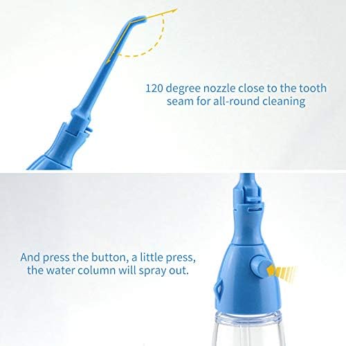 Miniatura 5 de PLAFUETO Cordless Water Flosser Portable Oral Irrigator Air Pressure Teeth Cleaner Reducing Plaque Handheld Teeth Pick Cleaner for Home and Travel