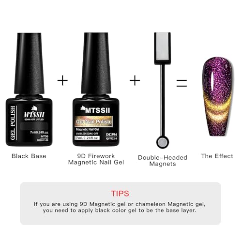 Kit de esmaltes gel MTSSII Cat Eye 9 piezas miniatura 3