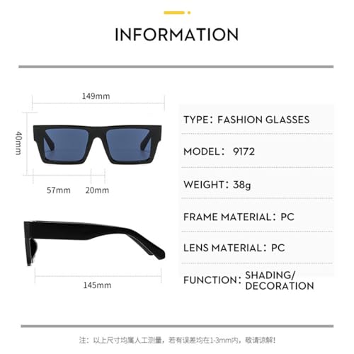 FALLTOYC-Vintage Women Shades UV400 Sunglasses Contrast Color Eyewear Men Punk Gradient Sun Glasses3