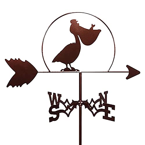 Girouette en acier inoxydable durable decoration de toit retro Bird3