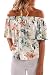 StyleDome Womens Off Shoulder Floral Print Summer Casual Fashion Blouse Tops