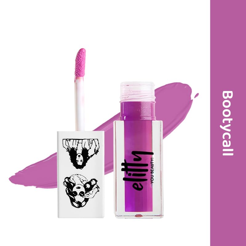 Image of Elitty Liquid Matte Lipstick | Transferproof, Smudgeproof & Lightweight | Bootycall (Purple)- 4 ML