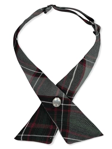 Cookie's Criss Cross Tie - gray/burgundy/green *plaid #26*, one size