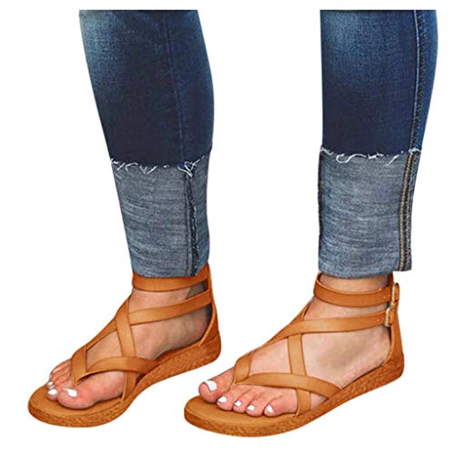 Lowest Price! Dainzusyful Womens Slide Sandals Simple Style Slip On Open Toe Breathable Sandals Buck...