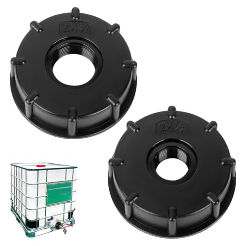 YYTECH Adaptador IBC de Tanque de Agua,1/2'' und 3/4'' Adaptadors IBC de Tanque de Agua,IBC Contenedor Accesorios,Tapón de Depósito Agua Lluvia IBC para Exterior Jardin Deposito Agua Lluvia Adaptador