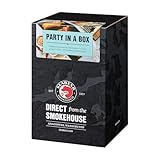 SeaBear Smokehouse Party in a Box – Wild Caught Smoked Salmon Gift Set with King, Sockeye & Pink Salmon, Mustard & Artisan Crackers