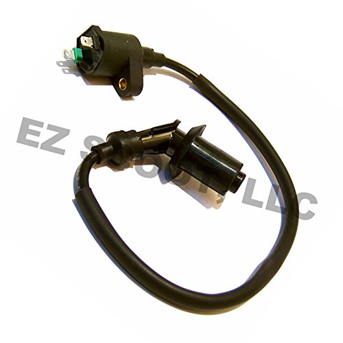 gy6-ersatzteile_de - Bobina de encendido con conector de bujía para Baotian, Benero, Peugeot, Flex Tech, Scooters de China, GY6 (50 cc)
