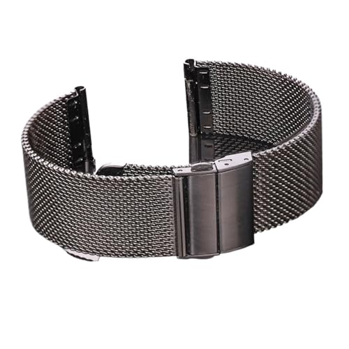 Bracelet de montre en maille milanaise argent 20mm en acier élégant