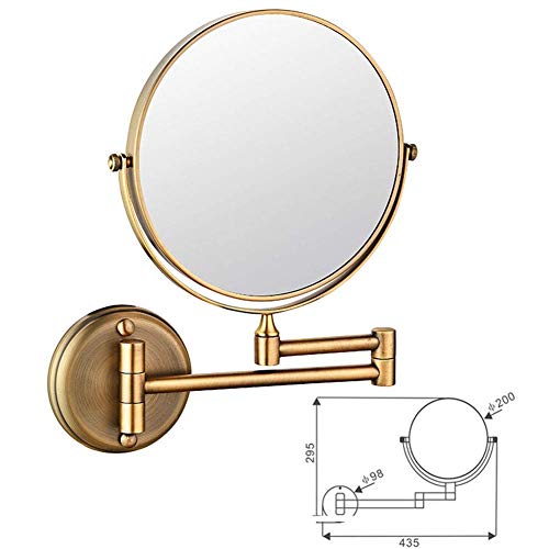 Miroir de maquillage pliant extensible FIDEMM à fixation murale