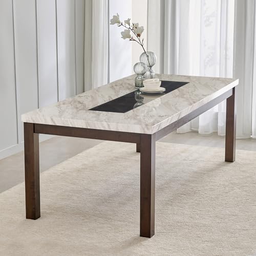 Image of Home Centre | Harmony | Solid Wood | 8 Seater Tables | White | 1 Year Warranty