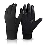 🧤【Rutschfestes Design:】Die Handfläche und die Finger des Touchscreen-Handschuhs sind aus rutschfestem Silikon gefertigt, das die Reibungs- und Verschleißfestigkeit erhöht und einen festen und flexiblen Griff auf Objekten bietet, der mehr Sicherheit für Ihre Outdoor-Sportarten bietet.