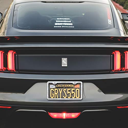 Deselen White Bling License Plate Frame for Women, Luxury Sparkly Crystal Diamond White, 2 Pack