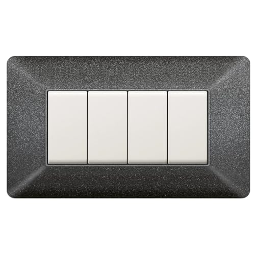 Plaques de finition 4 modules gris nuit résoud la déco de vos prises - 3