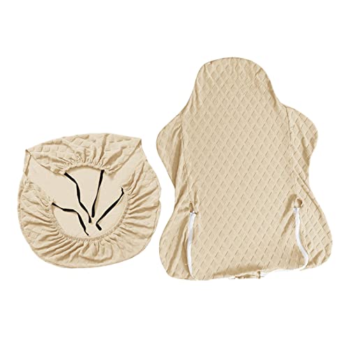 MERISHOPP Office Gaming Chair Cover Set Dustproof Stretchable Water Repellent Washable Beige Deal