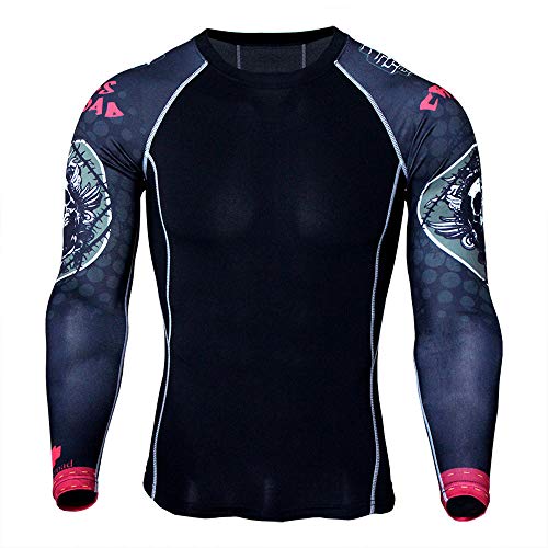 Medias de los hombres de manga larga de baloncesto corriendo deportes camiseta alta elástica entrenamiento fitness ropa