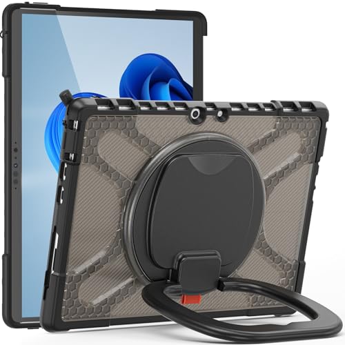 Fundas para tabletas Heavy Duty Shockproof Case Compatible with Microsoft Surface Pro 8 13 Inch - Rugged Kickstand Protective Case with Handle Stand Bumper Protective Cover Fundas para tabletas(Brown)