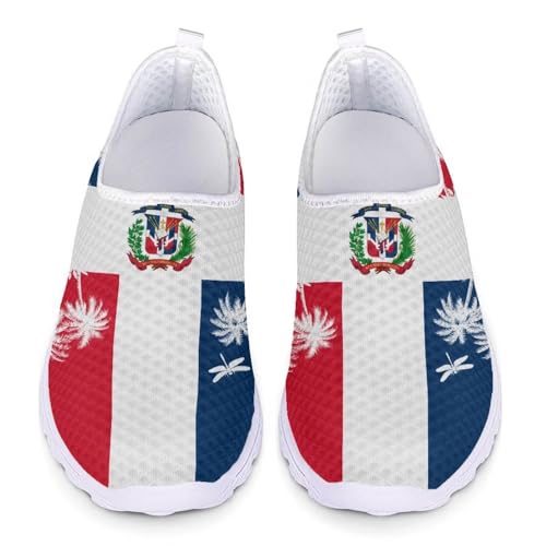 Women's Athletic Walking Shoes Comfort Slip On Running Shoe Lightweight Casual Sneakers for Gym Travel Work Size 5.5-11.5 White Sole