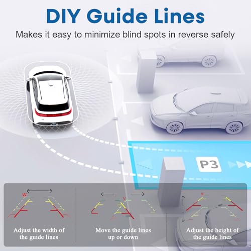 Image of 7-inch Backup Camera Ease-Setup for Cars: 1080P HD Real Time Image