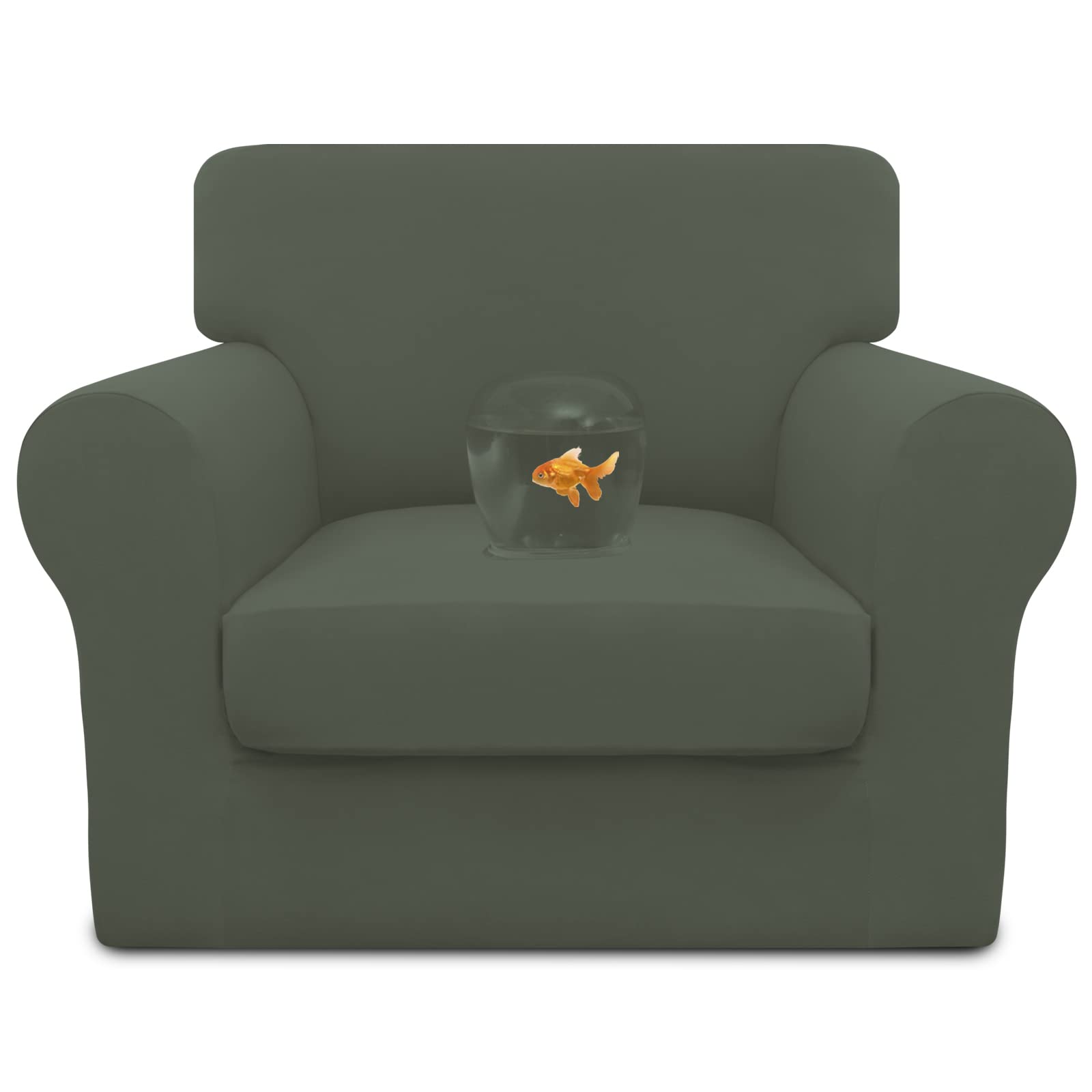 Easy-Going Waterproof 2 Pieces Chair Cover Couch Covers for Sofa
