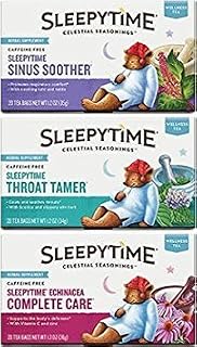 Celestial Seasonings - Sleepytime Wellness Tea Variety Pack - Sleepytime Sinus Soother, Throat