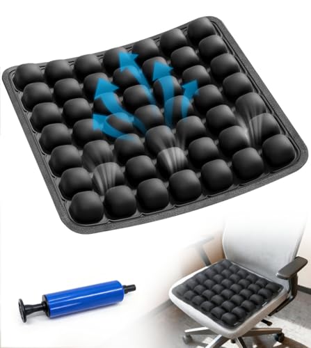 ZenithPeak Sondur Travel Cushion Inflatable Airplane Seat Cushion for Long Flights 3D Air Cell Seat Cushions with Foot-operated Inflatable Accessories for Office Chair Wheelchair Cars Home Living