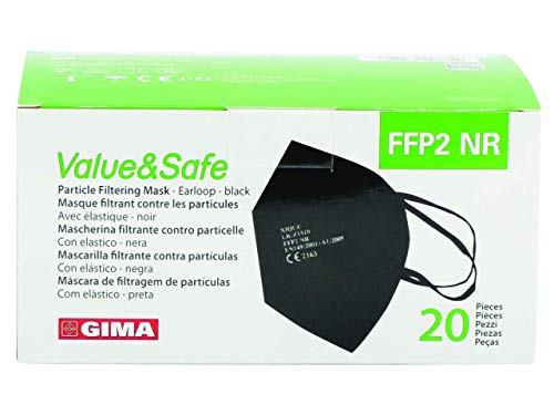 Gima Mascherina Filtrante FFP2 Value&Safe, 5 Strati, Colore Bianco, Ergonomica, Pieghevole, Antipolvere, Elastici Flessibili ed Estensibili, DPI Classe III, 20 Unità in Bustine Singole, GB,FR,ES,PT,DE Gima Mascherina Filtrante FFP2 Value&Safe, 5 Strati, Colore Bianco, Ergonomica, Pieghevole, Antipolvere, Elastici Flessibili ed Estensibili, DPI Classe III, 20 Unità in Bustine Singole, GB,FR,ES,PT,DE