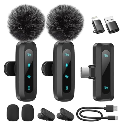 WARM BOX Micrófono de Solapa Inalámbrico para iPhone, iPad, Teléfono Android, 2-Pack Mini Micrófono con Reducción de Ruido, Emparejamiento Automático y Mute & Reverb para Vlogging, Grabación de Vídeo