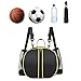 FytStycale Basketball Case with Shoulder Strap Large Mesh Backpack Waterproof Oxford Cloth Equipment Bag Zipper Adjustable for Training Team Sports, Double Strap Black
