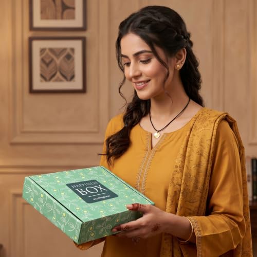 Image of Rakhi Fashion Hamper For Women - Pink PU Leather Travel Jewelry Case Gift Set for Women, Necklace, Hair Claw, Press On Nails, Floral Crochet Keepsake Box for Girlfriend, Sister, Behen, Sis