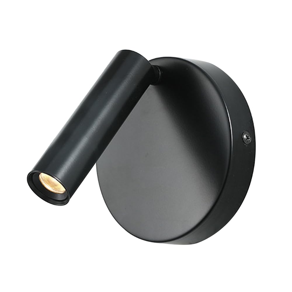 SXWNBIFH wall lamp Round Metal Wall Light, Mini Reading Wall Sconce with 350°+90° Rotation Adjustment Function, Bedside Wall Lamp, Modern LED Wall Lamps - 3W - 3000K, Indoor Lighting Night Lights