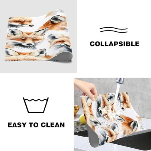 Sets de table résistants à la chaleur Foxes de 30x45cm lavables et durables - 5
