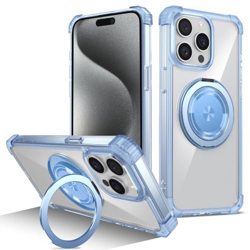 Coque de protection quatre coins anti-chute bleu pour iPhone 15