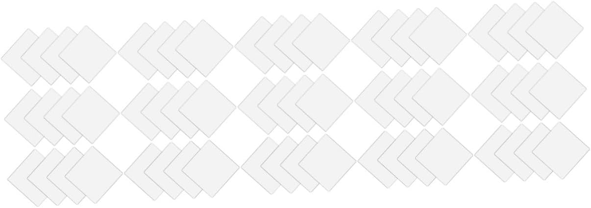 OUNONA 5sets Non Slip Rug Corner Grippers Square Carpet Stoppers for Area Rugs Washable and Reusable Prevents Slips and Curling for Safe Living Spaces 12pcs*5