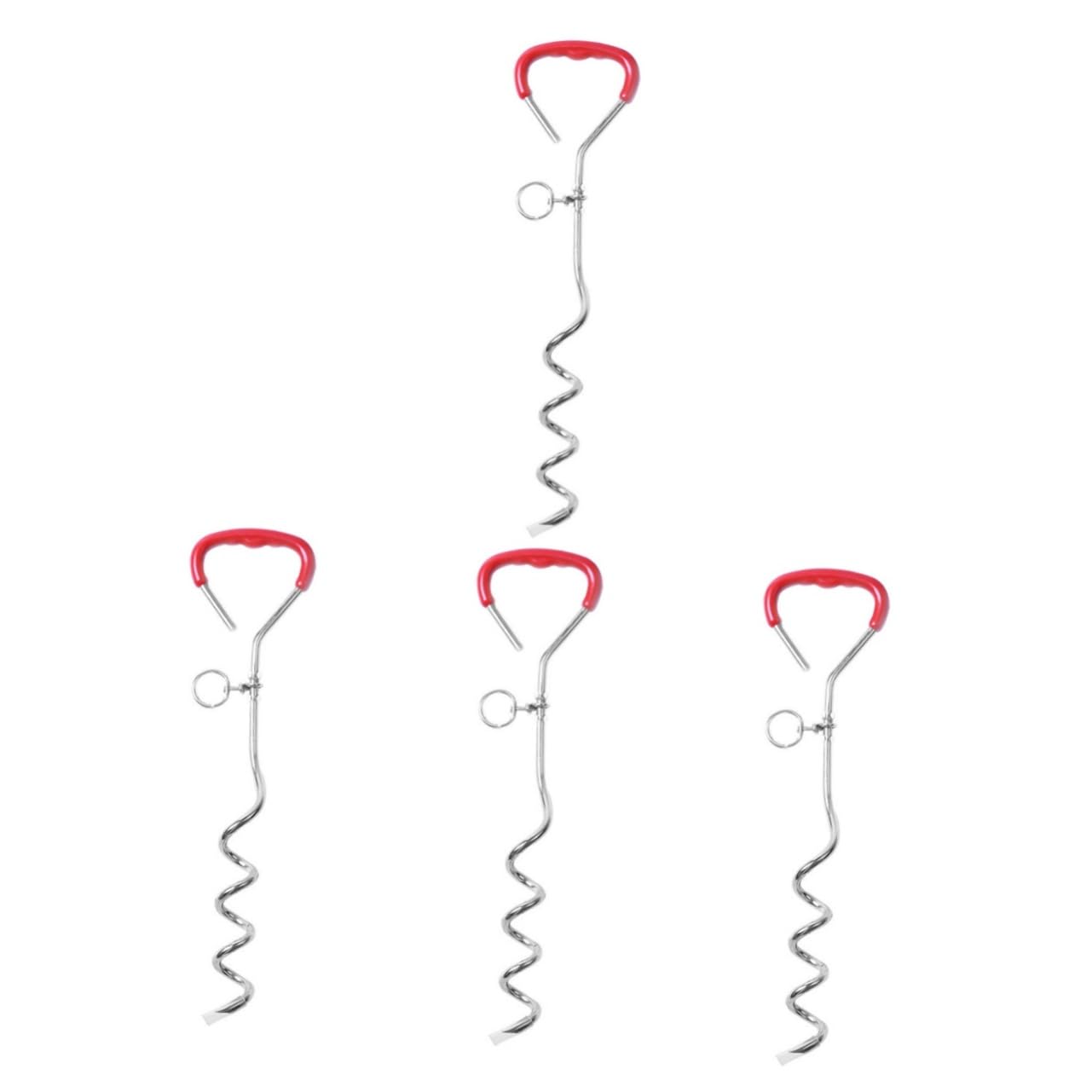 Toddmomy 4 Piezas Estacas De Metal Estaca De Tierra para Correa De Estaca Portátil para Perros Atar Estaca Ancla De Mascota Anclas De Tierra Clavo Molido De Acero