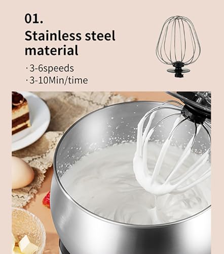 Electric Stand Mixer for Baking, 1700W Powerful Copper Motor, 6-Speed Adjustable with Dough Hook, Ideal for Home Kitchen and Commercial Use - Image 2