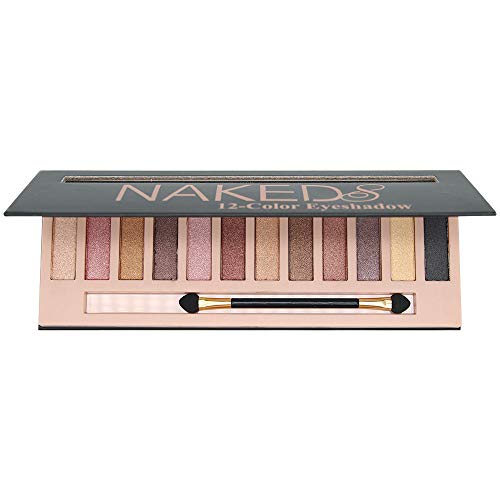 Cosprof 12 Colors Professional Eyeshadow Pallete Face Matte & Shimmer Makeup Eye shadow Palette Nudes Warm Natural Neutral Smoky Cosmetic Eye Shadows (Shimmer)