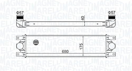 MAGNETI MARELLI 351319204780 Ladeluftkühler LLK Turbokühler Kühler