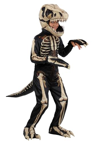 Disfraz completo de esqueleto de dinosaurio para niños