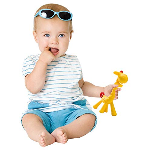 Share&Care Bpa Free 2 Silicone Giraffe Baby Teether Toy With Storage Case, For 3 Months Above Infant Sore Gums Pain Relief And Baby Shower, Set Of 2 Different Teething Toys (Yellow) #TOP6