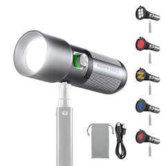 NEEWER BASICS Torcia Fotografica RGB con 4 Colori/20 Filtri Gobo/7500mAh, 10W Faretto Video LED Portatile, Luce Ambientale al Tramonto in Lega Alluminio per l'Illuminazione Studio Riprese Video, FL10