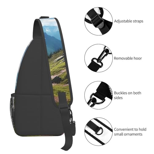 Bolso tipo sling unisex negro para trekking y viaje miniatura 4
