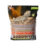 Galápagos (05074) Walnut Bedding Natural Crushed Walnut Shell Substrate - Ideal for Bearded Dragons, Reptiles, Birds, & Terrariums - Absorbent & Easy-to-Clean Reptile Bedding, 8 QT, Natural